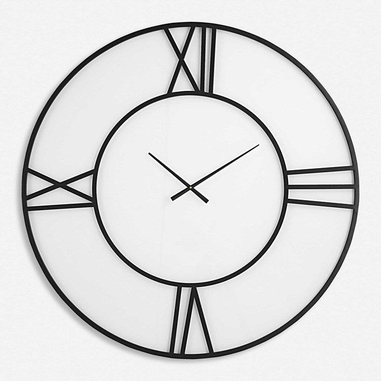 Uttermost Reema Black and White Modern Wall Clock - Image 2