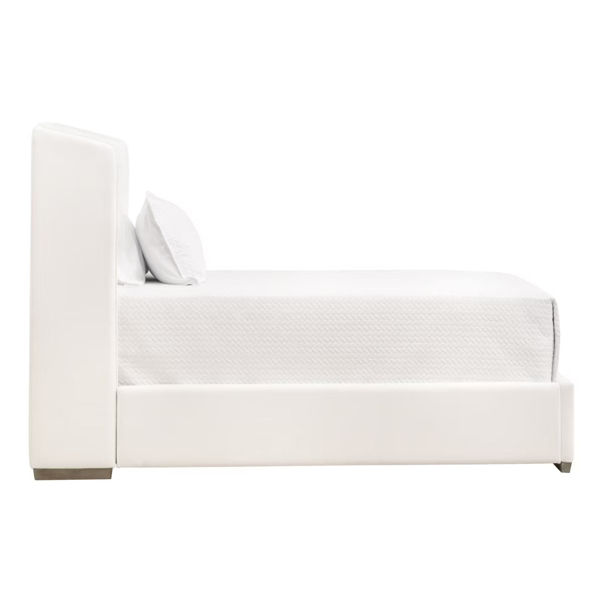 Essentials For Living Stewart Twin Bed ~ LiveSmart Peyton -Pearl Performance Fabric With Natural Gray Oak - Image 3