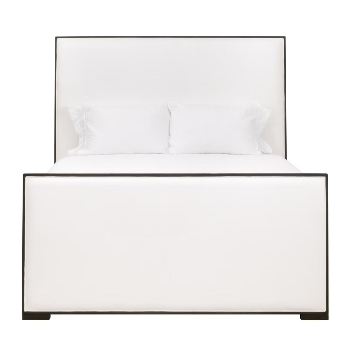 Essentials For Living Tailor Standard King Bed ~ LiveSmart Peyton-Pearl Performance Fabric Matte Brown Oak ~ LAST CHANE ~ LIMITED  QUANTITY