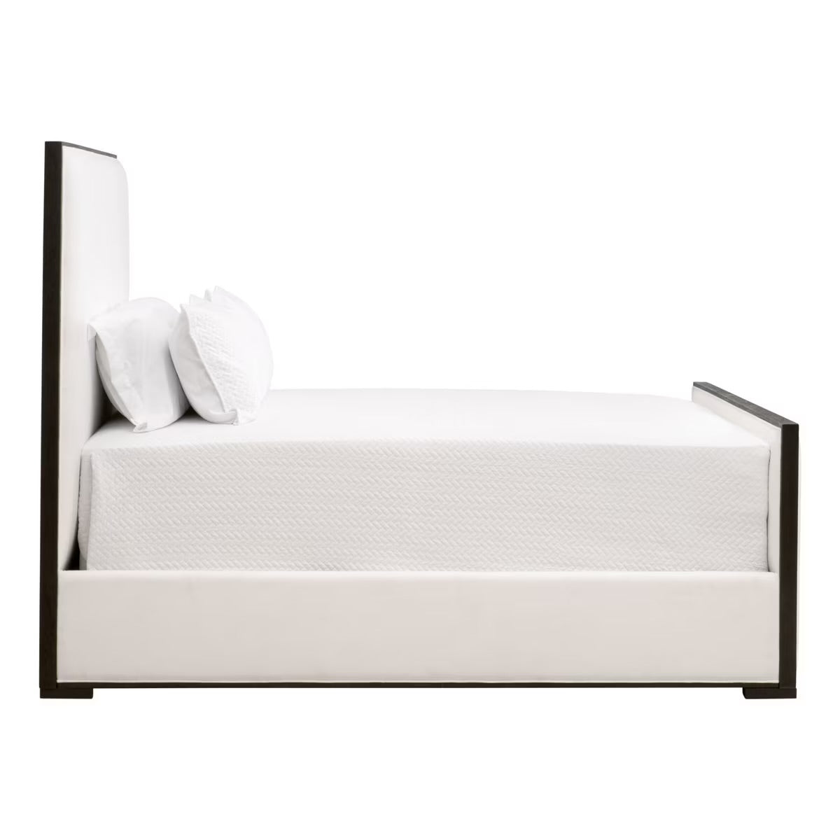 Essentials For Living Tailor Cal King Bed ~ LiveSmart Peyton -Pearl Performance Fabric With Matte Brown Oak ~ SOLD OUT - Image 3
