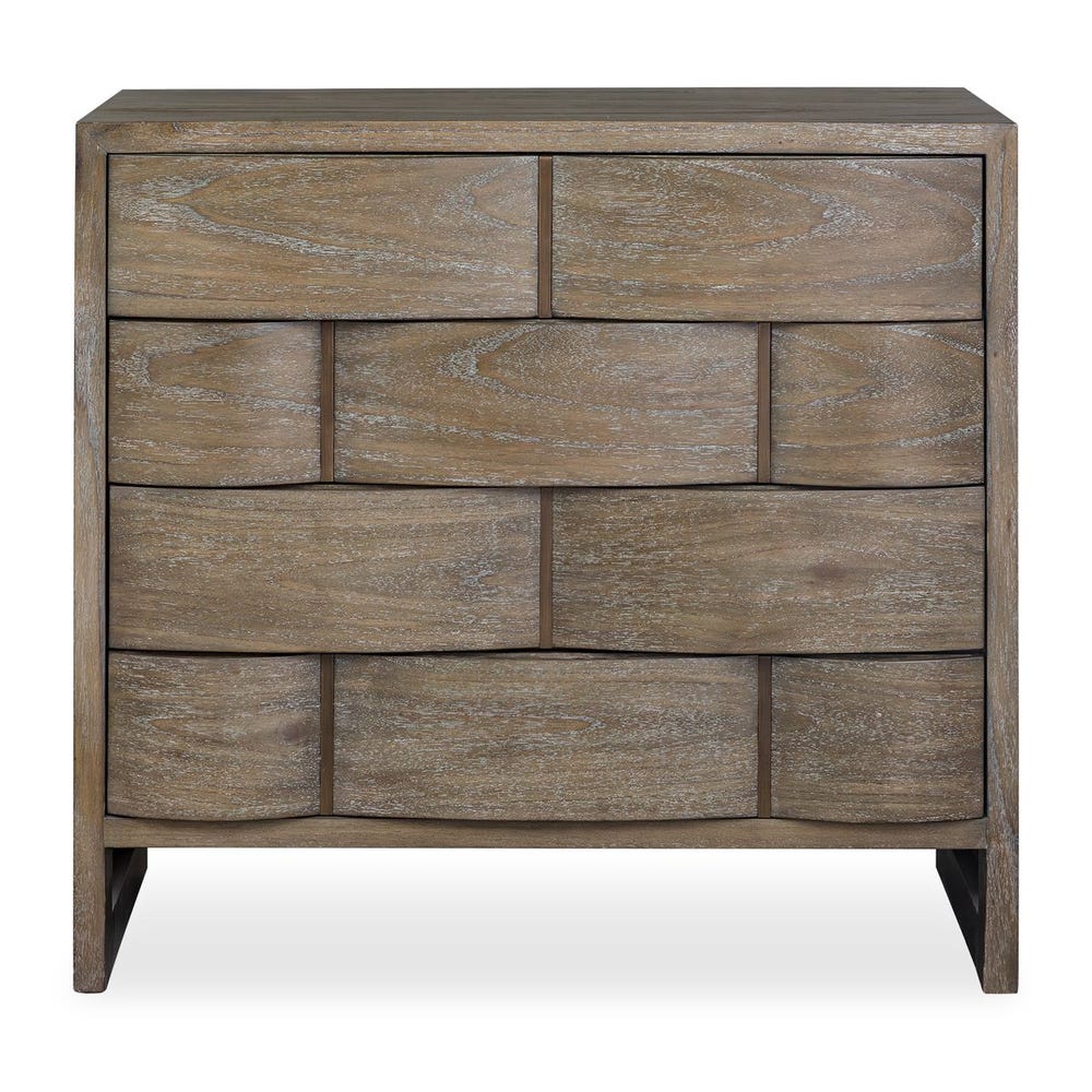 Uttermost Lydon Rich Brown Finished 4 Drawer Chest - Image 3