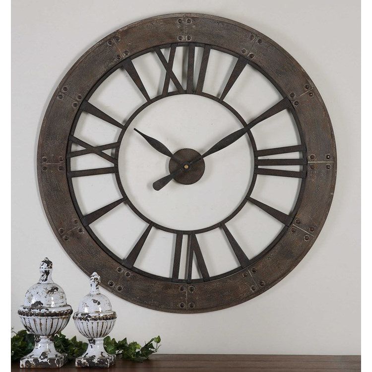 Uttermost Ronan Rustic Bronze Wall Clock - Image 2