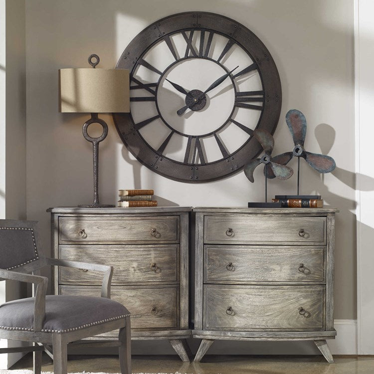 Uttermost Ronan Rustic Bronze Wall Clock - Image 3