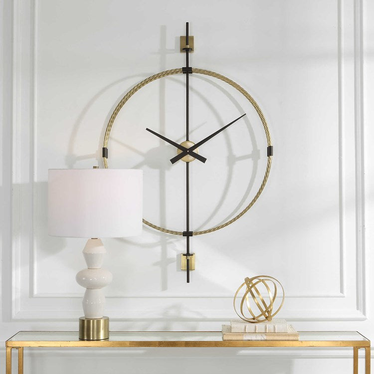 Uttermost Time Flies Contemporary Wall Clock