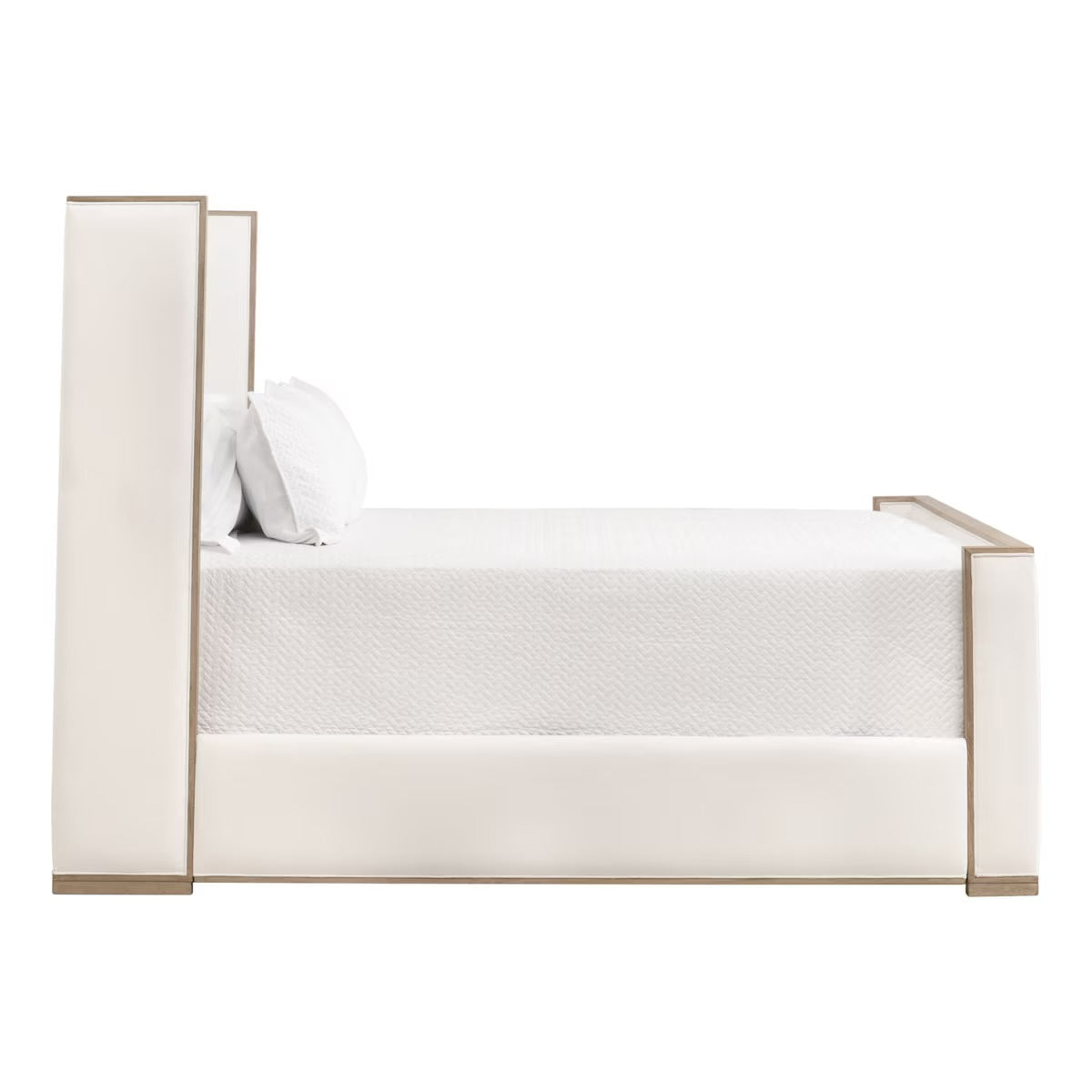 Essentials For Living Tailor Shelter Queen Bed ~ LiveSmart Peyton-Pearl Performance Fabric Natural Gray Oak - Image 3