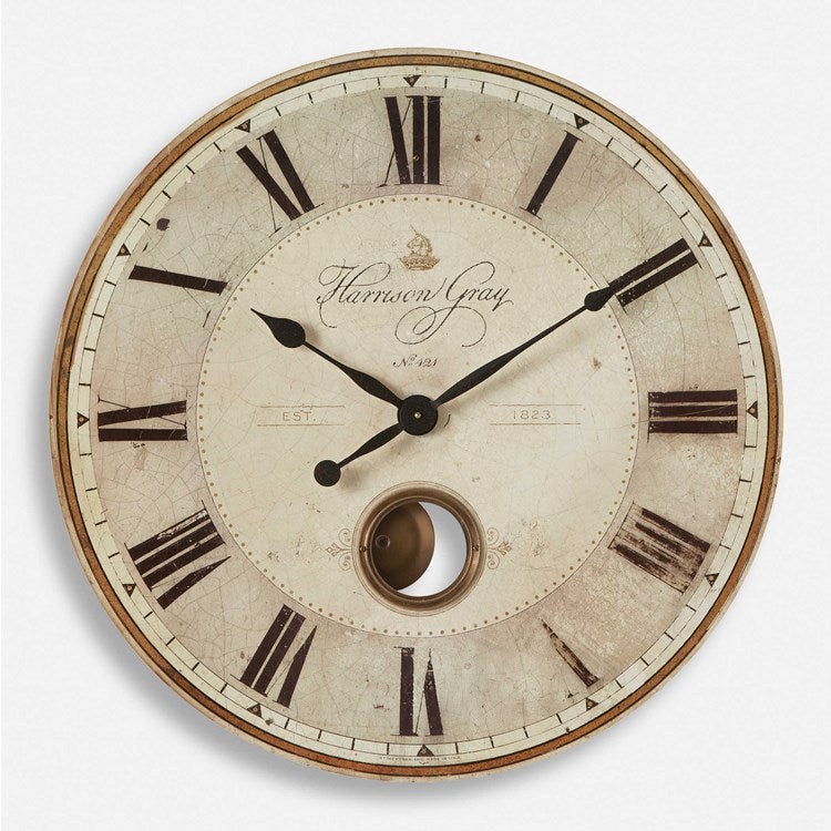 Uttermost Harrison Gray 30” Wall Clock