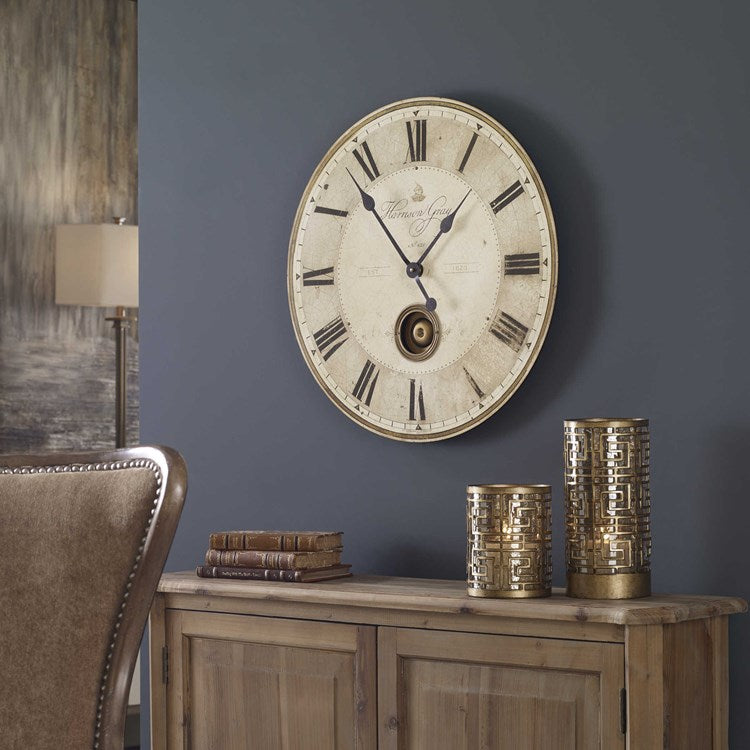 Uttermost Harrison Gray 23” Wall Clock - Image 2