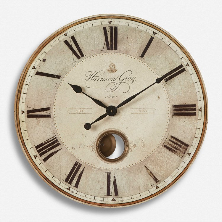 Uttermost Harrison Gray 23” Wall Clock - Image 1