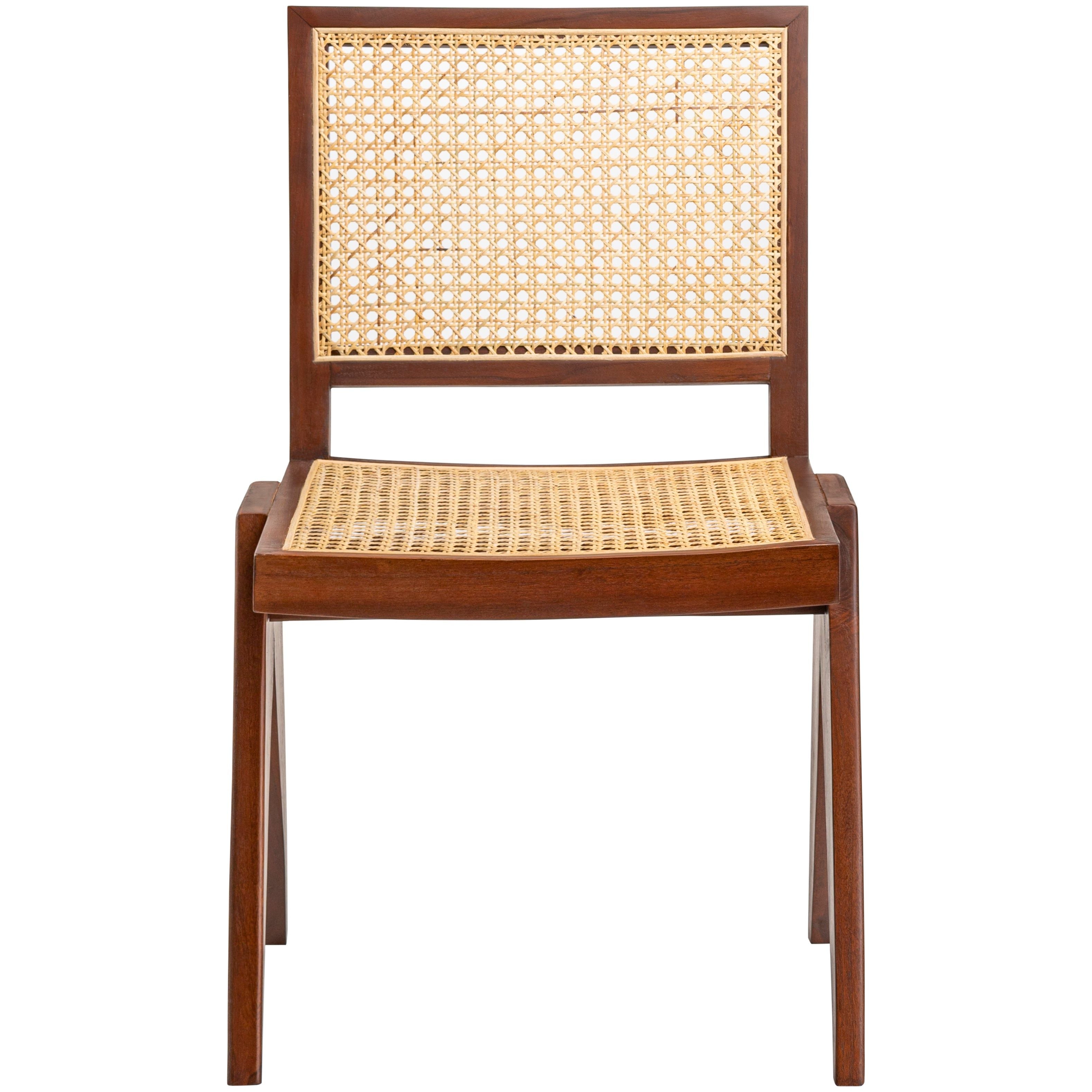Surya Hague Modern Set of 2 Rattan & Wood Dining Chairs - Image 2