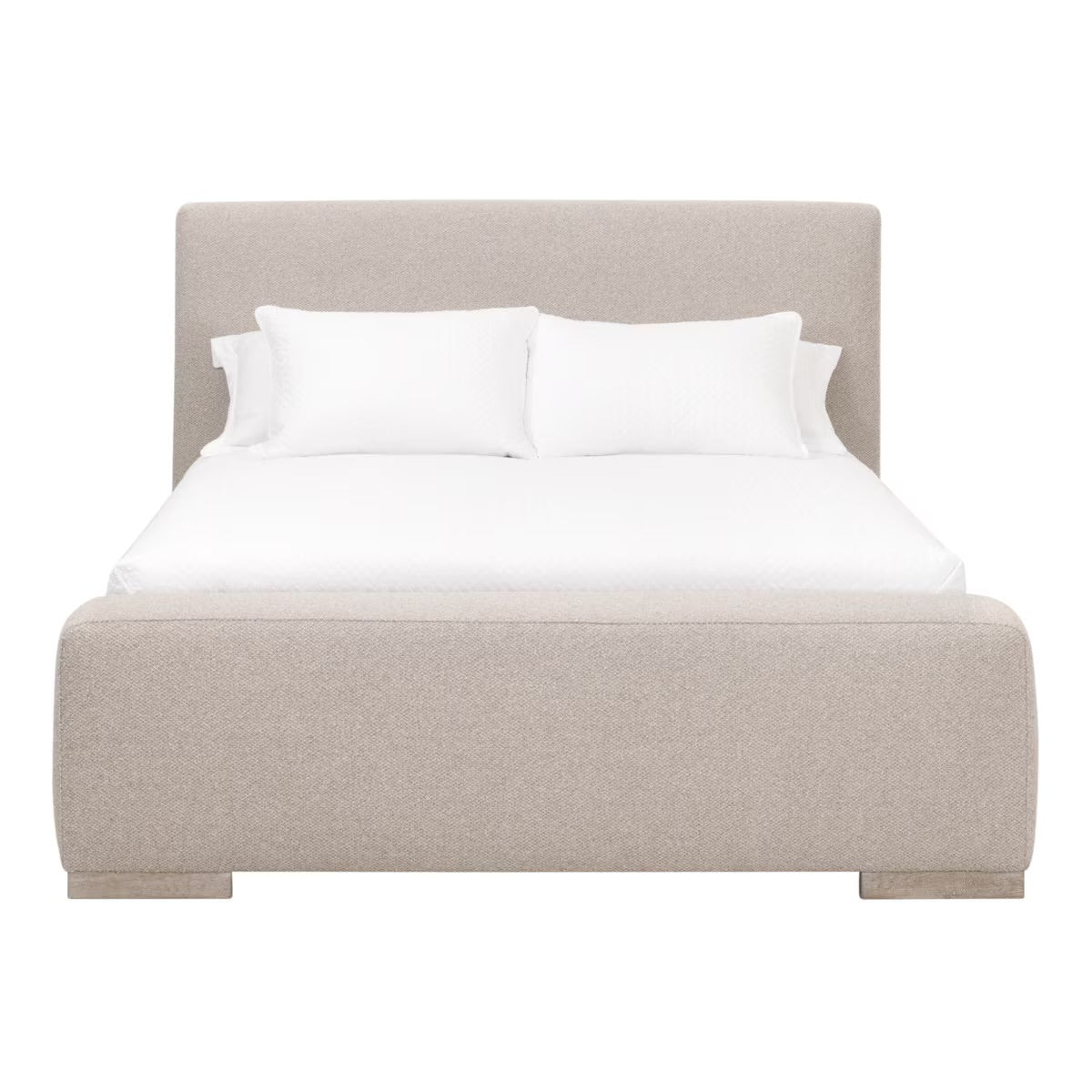 Essentials For Living Warren Cal King Bed ~ LiveSmart Gellar-Jute Performance Fabric With Natural Gray Oak - Image 1
