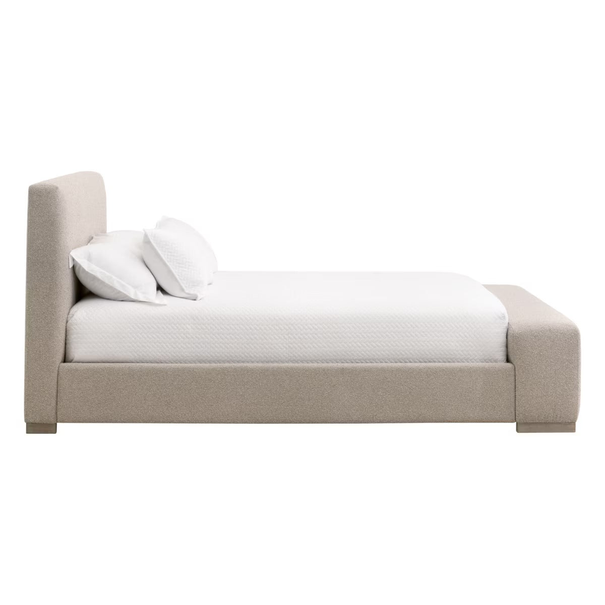 Essentials For Living Warren Queen Bed ~ LiveSmart Gellar-Jute Performance Fabric With Natural Gray Oak - Image 3
