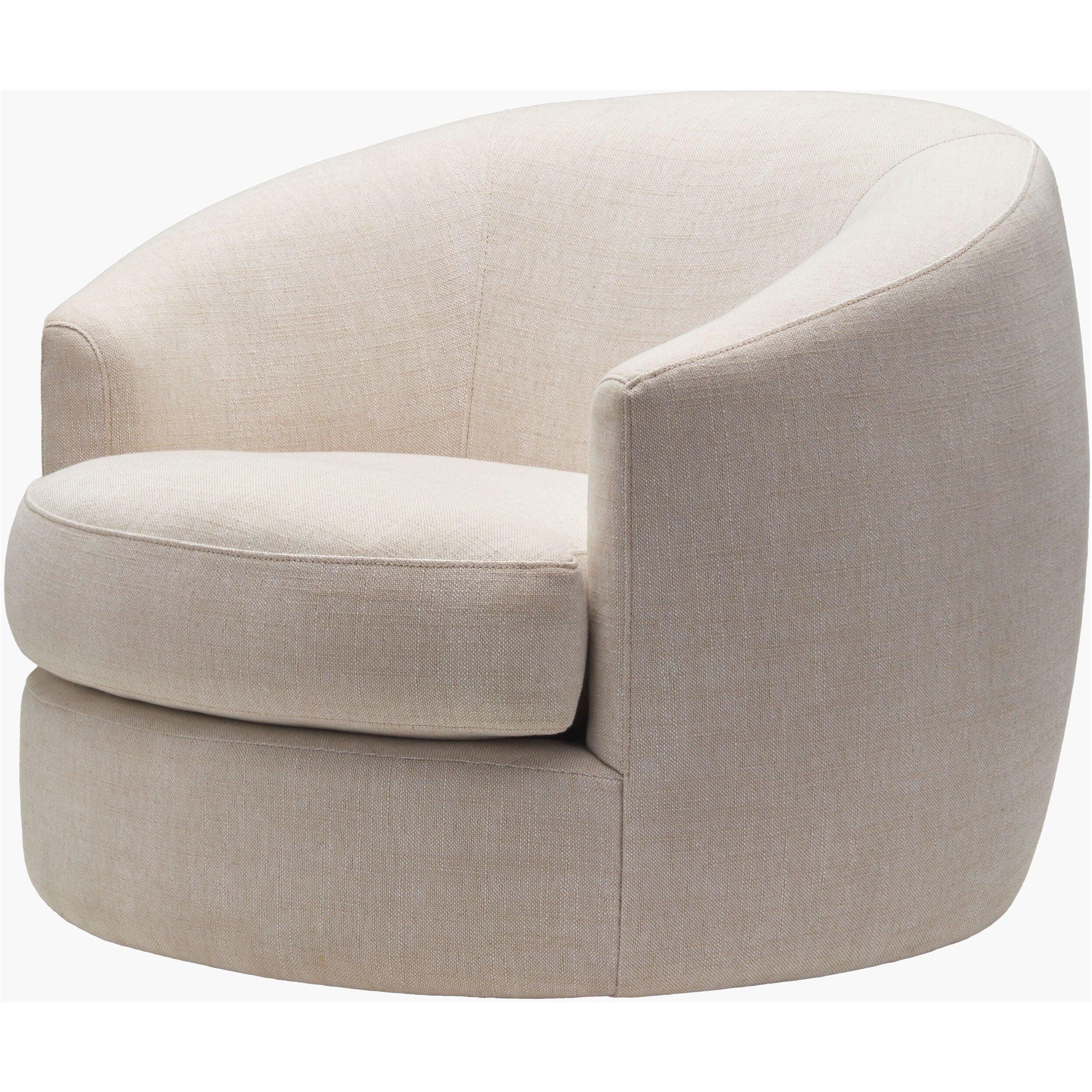 Surya Lindley Modern Cream Swivel Chair - Image 2