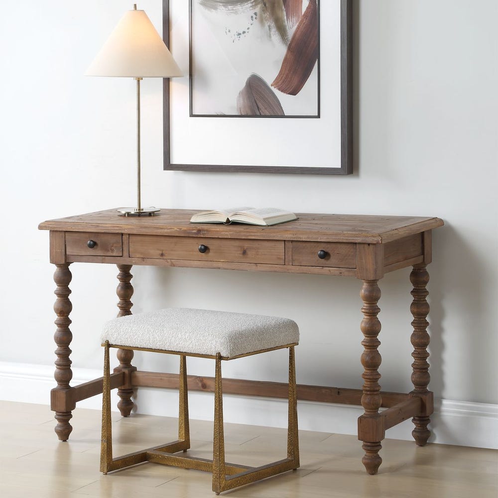 Uttermost Samuelle Sunburst Patterned Writing Desk - Image 2