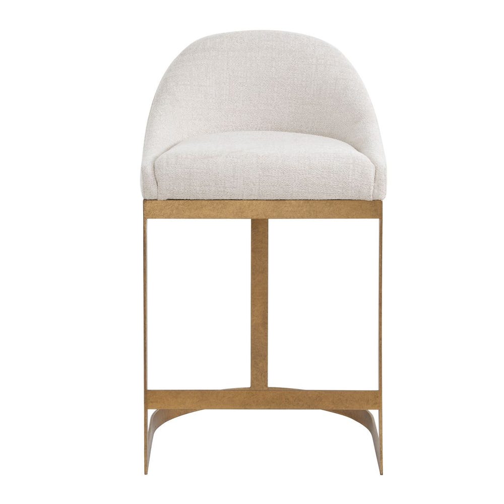 Uttermost Ira Soft Ivory Chenille Performance Fabric Counter Stool - Image 3