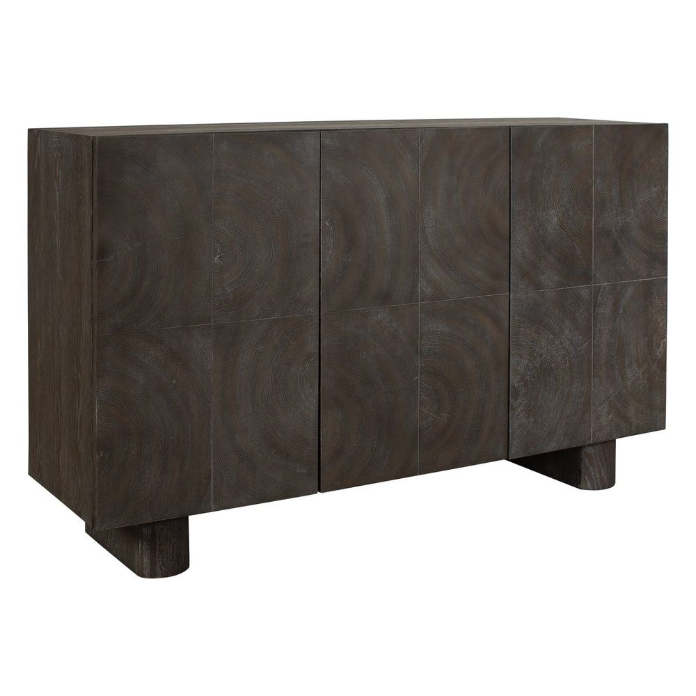 Uttermost Phineas Rich Walnut Oak 3- Door Cabinet - Image 2