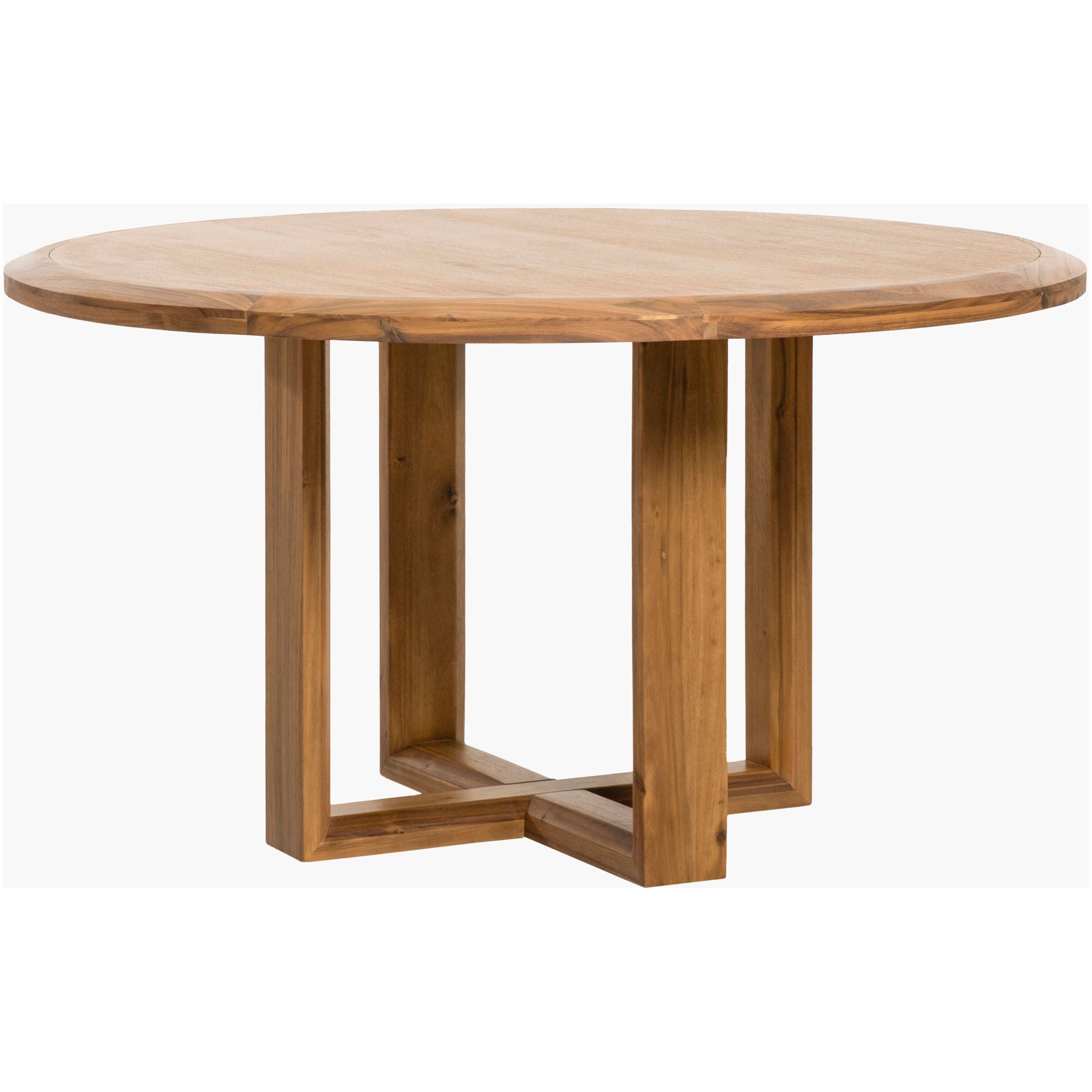 Surya Northbank Wheat Brushed Acacia Wood Round Dining Table - Image 1