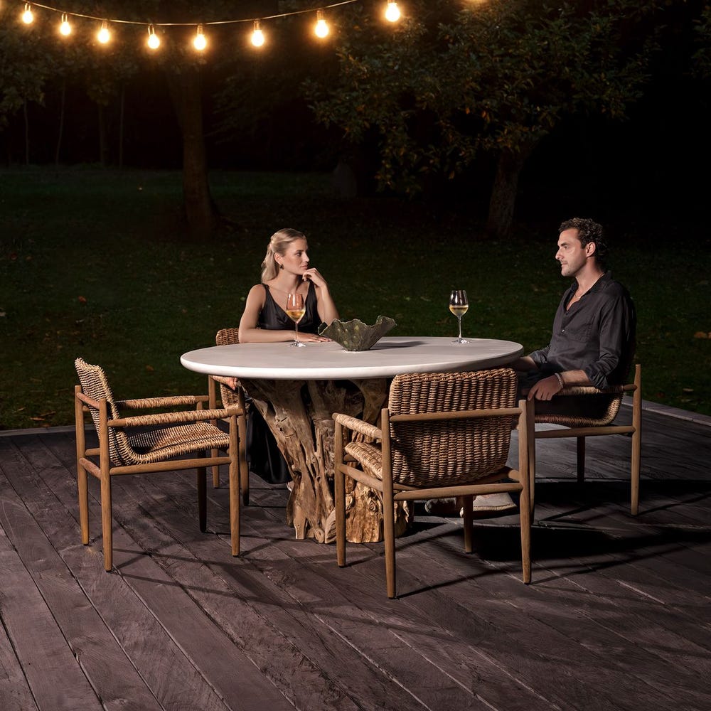 Uttermost Stonewood Round Dining Table ~ Indoor & Outdoor Use - Image 3
