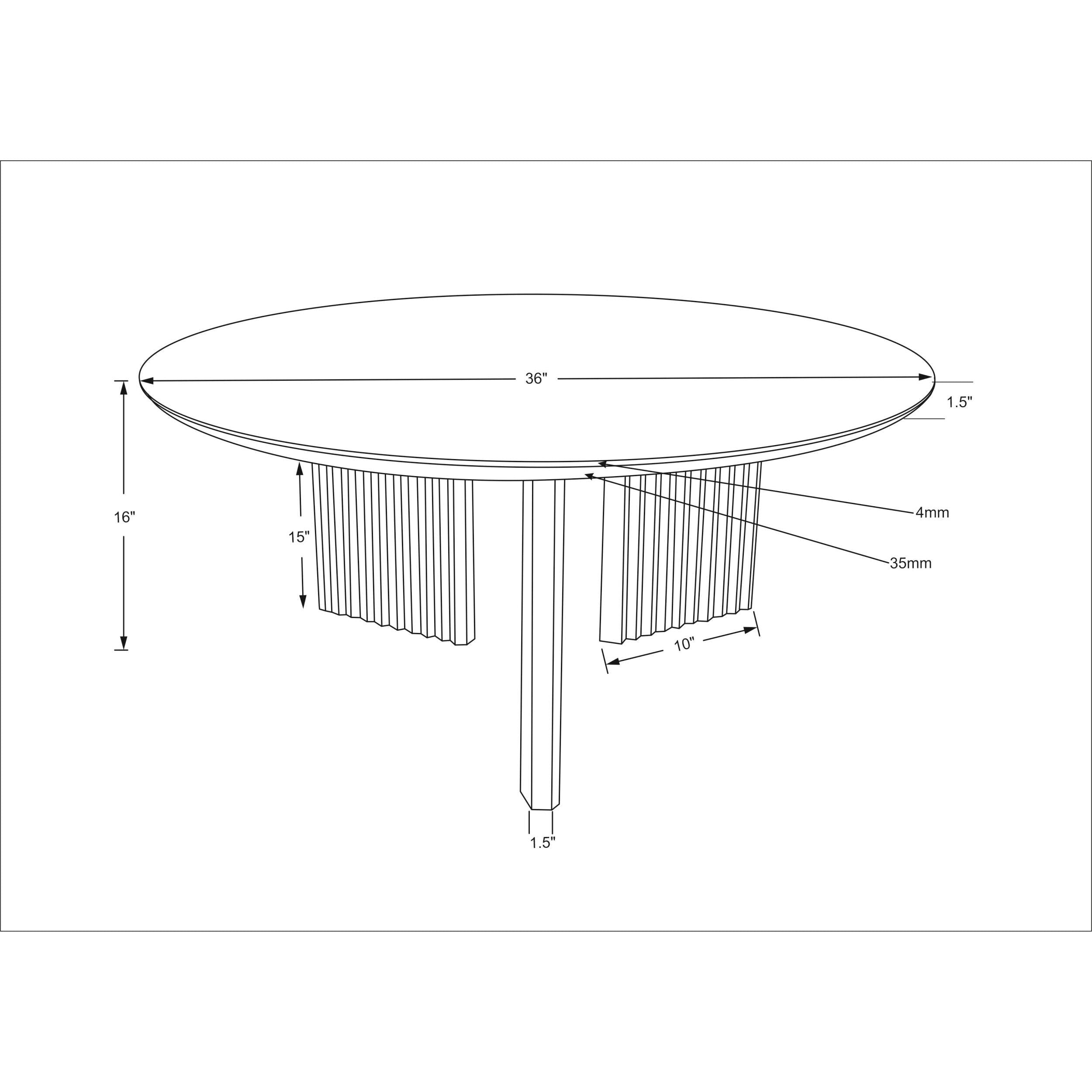 Surya Agnes Modern White Washed  Mango Wood Round Coffee Table - Image 2