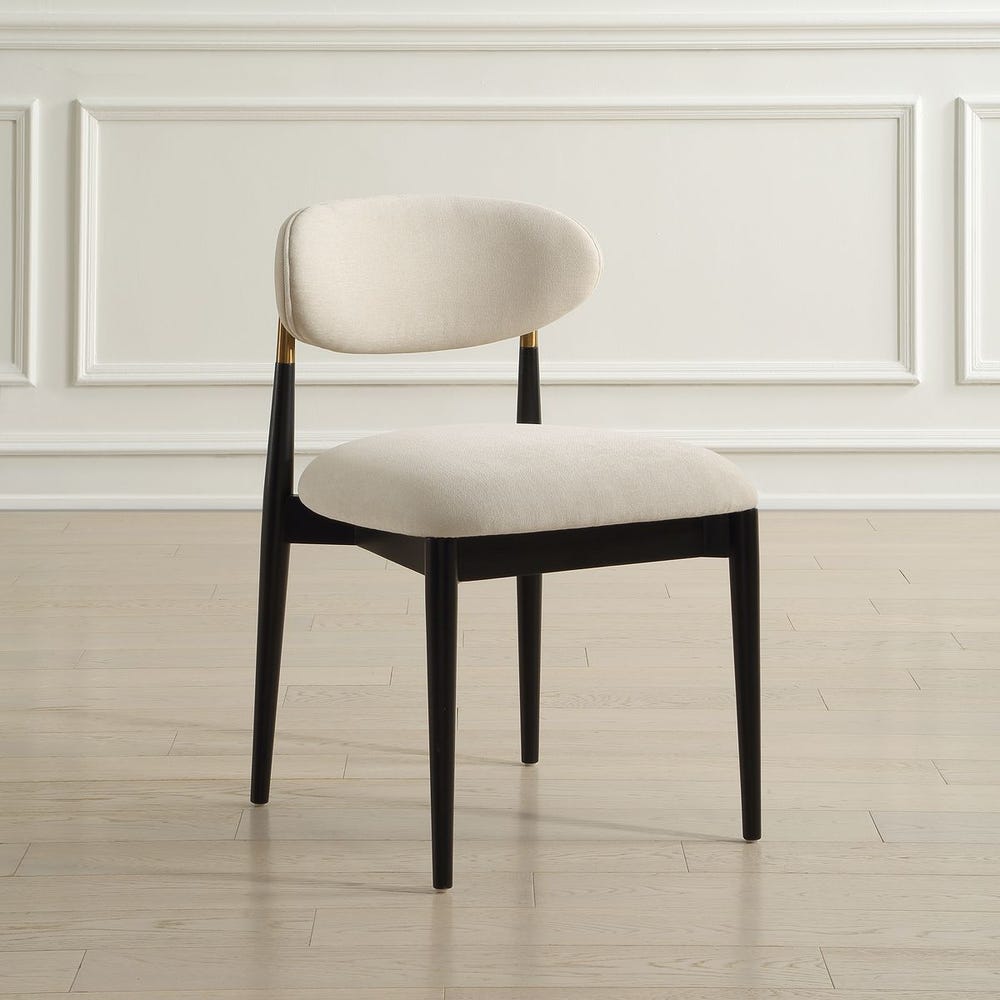 Uttermost Moxie Off- White Velvet Armless Dining Chair - Image 2