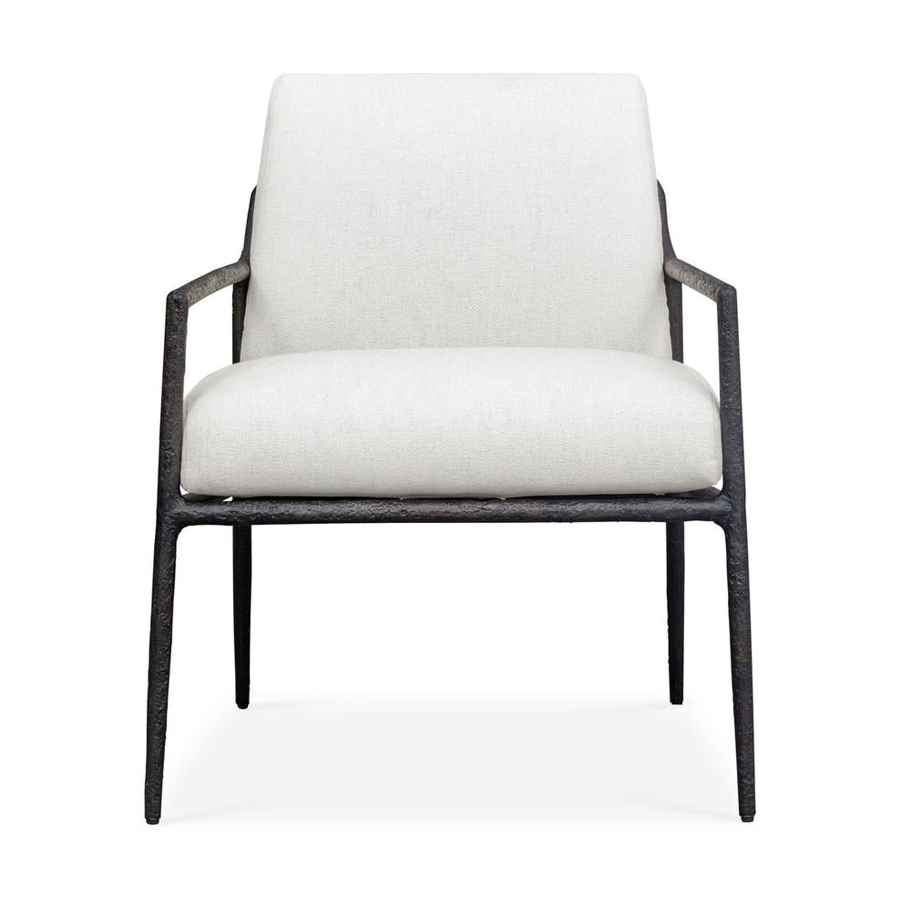 Uttermost Thayer Java Black Outdoor Longe Chair With Oyster White Cushion - Image 3