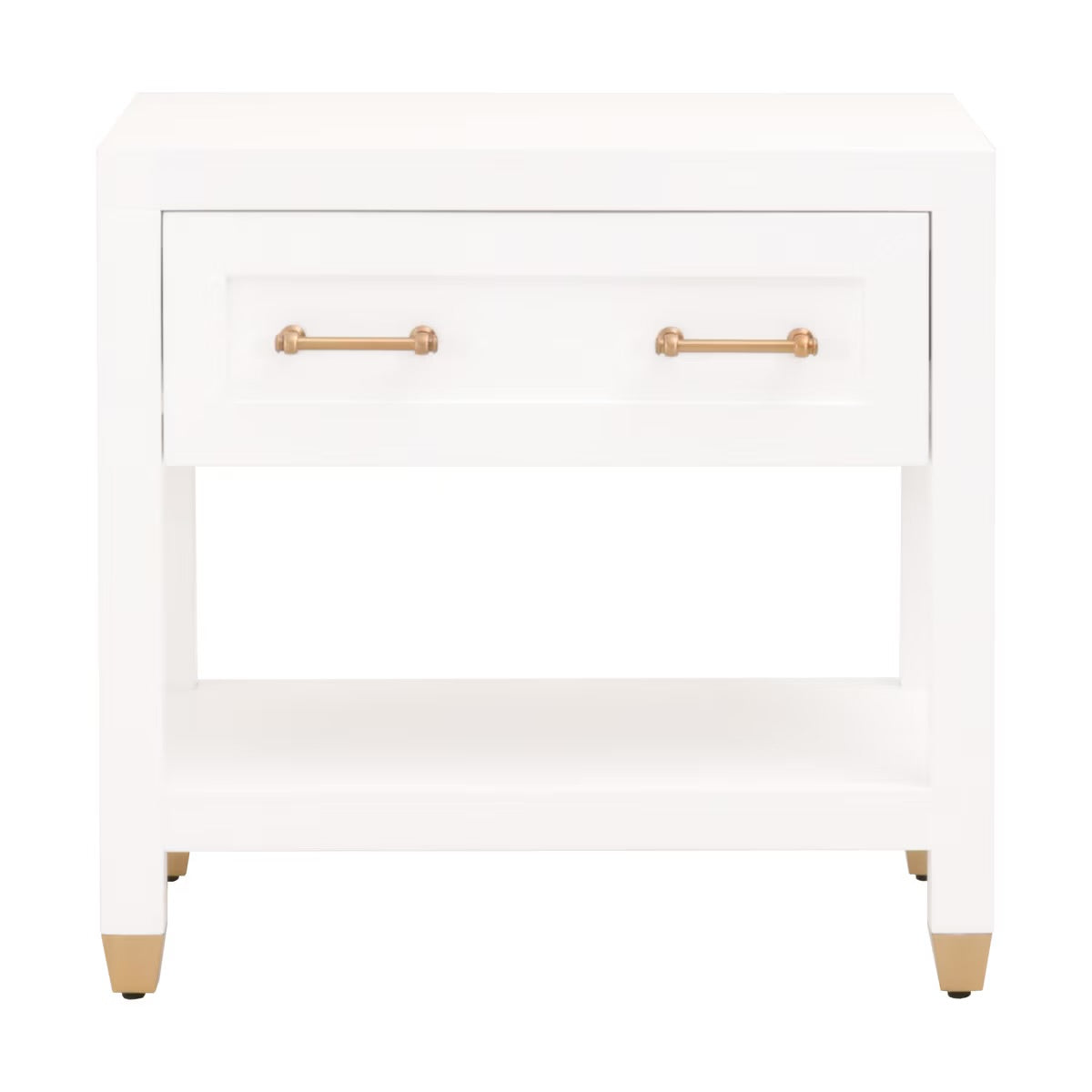 Essentials For Living Stella 1-Drawer Nightstand ~ Matte White - Image 1