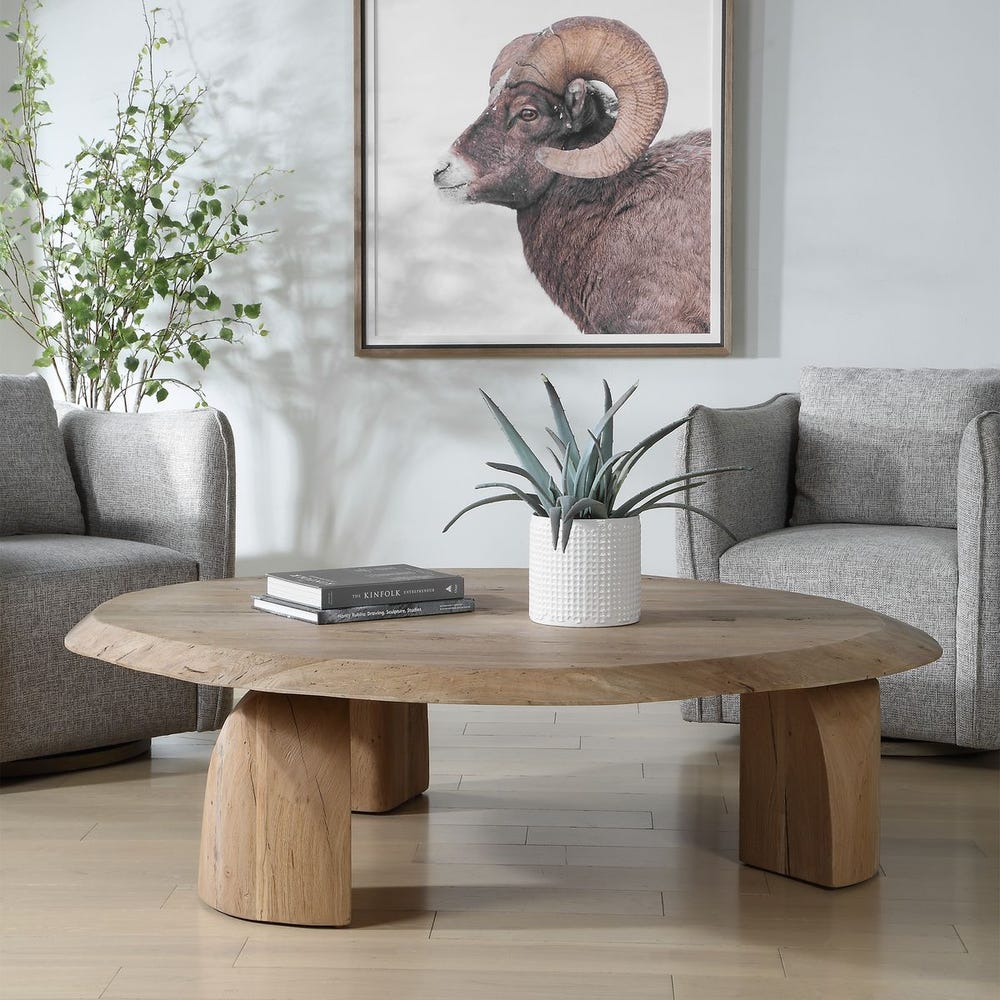 Uttermost Tiernan Solid Reclaimed Oak Coffee Table - Image 2