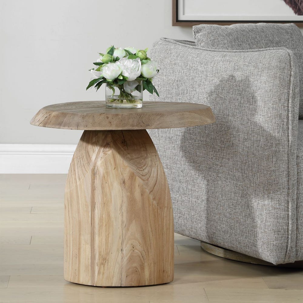 Uttermost Tiernan Solid Reclaimed Oak Side Table - Image 2