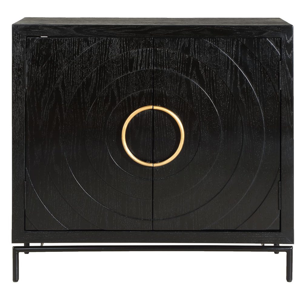 Uttermost Briseis Black Fir Wood 2- Door Cabinet - Image 3