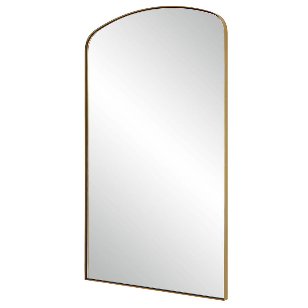 Uttermost Tordera Brass Sleek Steel Framed Arch Mirror - Image 3