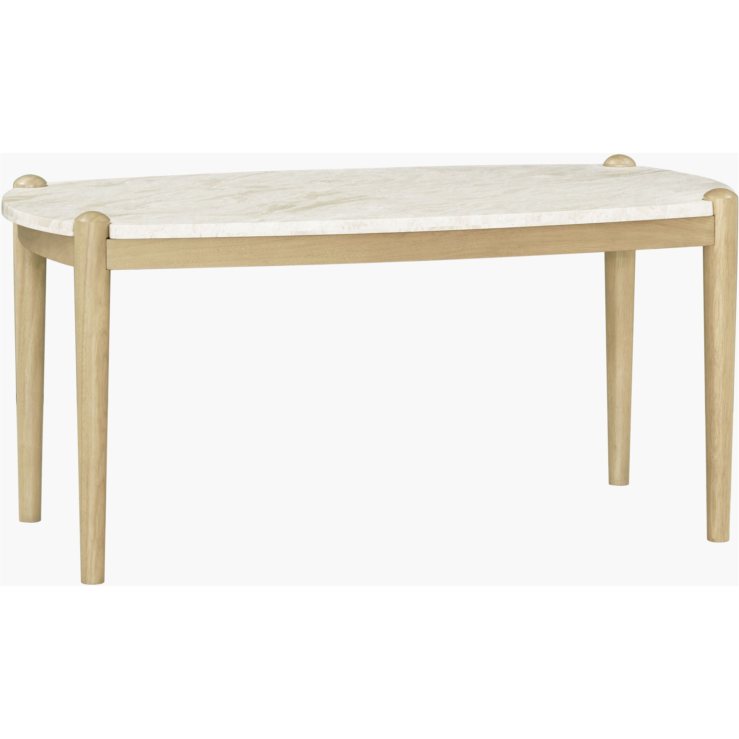 Becki Owens x LIVABLISS Coronado Marble Topped Wood Coffee Table - Image 3
