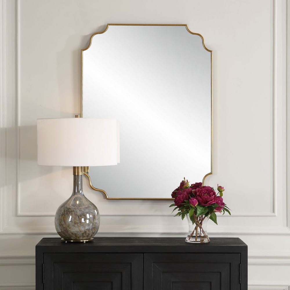 Uttermost Lennyn Antique Gold Leaf Traditional Mirror - Image 2