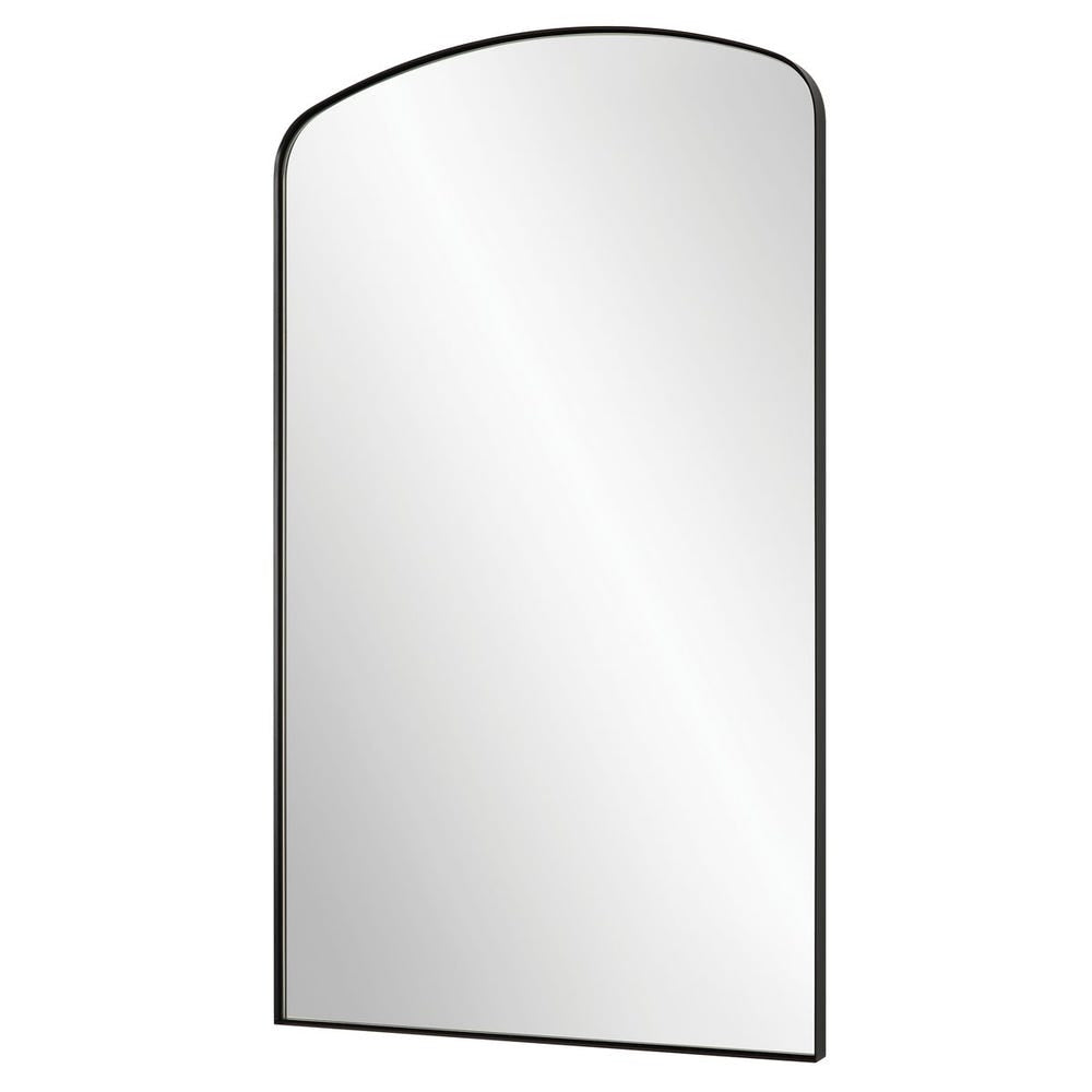 Uttermost Tordera Satin Black Sleek Steel Framed Arch Mirror - Image 3