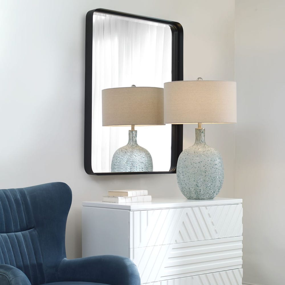 Uttermost Crofton Sleek Satin Black Mirror - Image 1