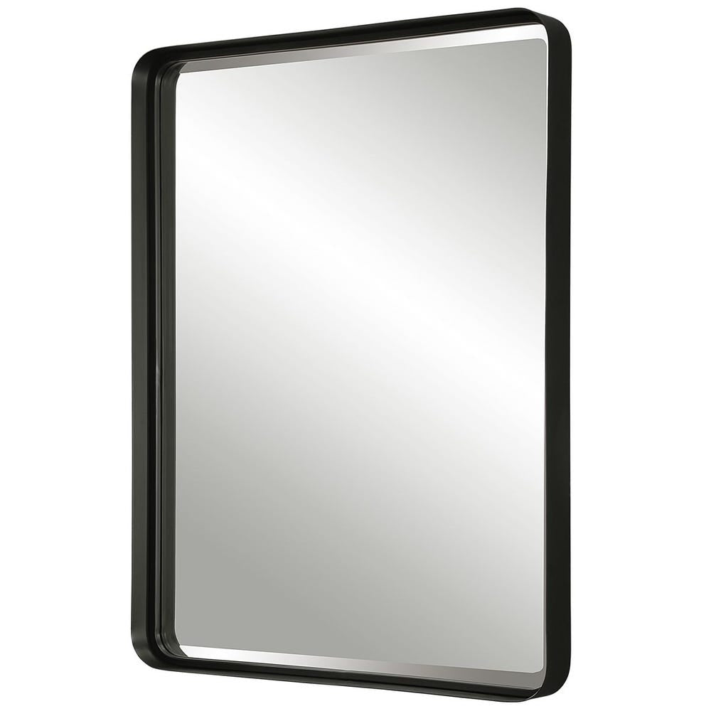 Uttermost Crofton Sleek Satin Black Mirror - Image 3