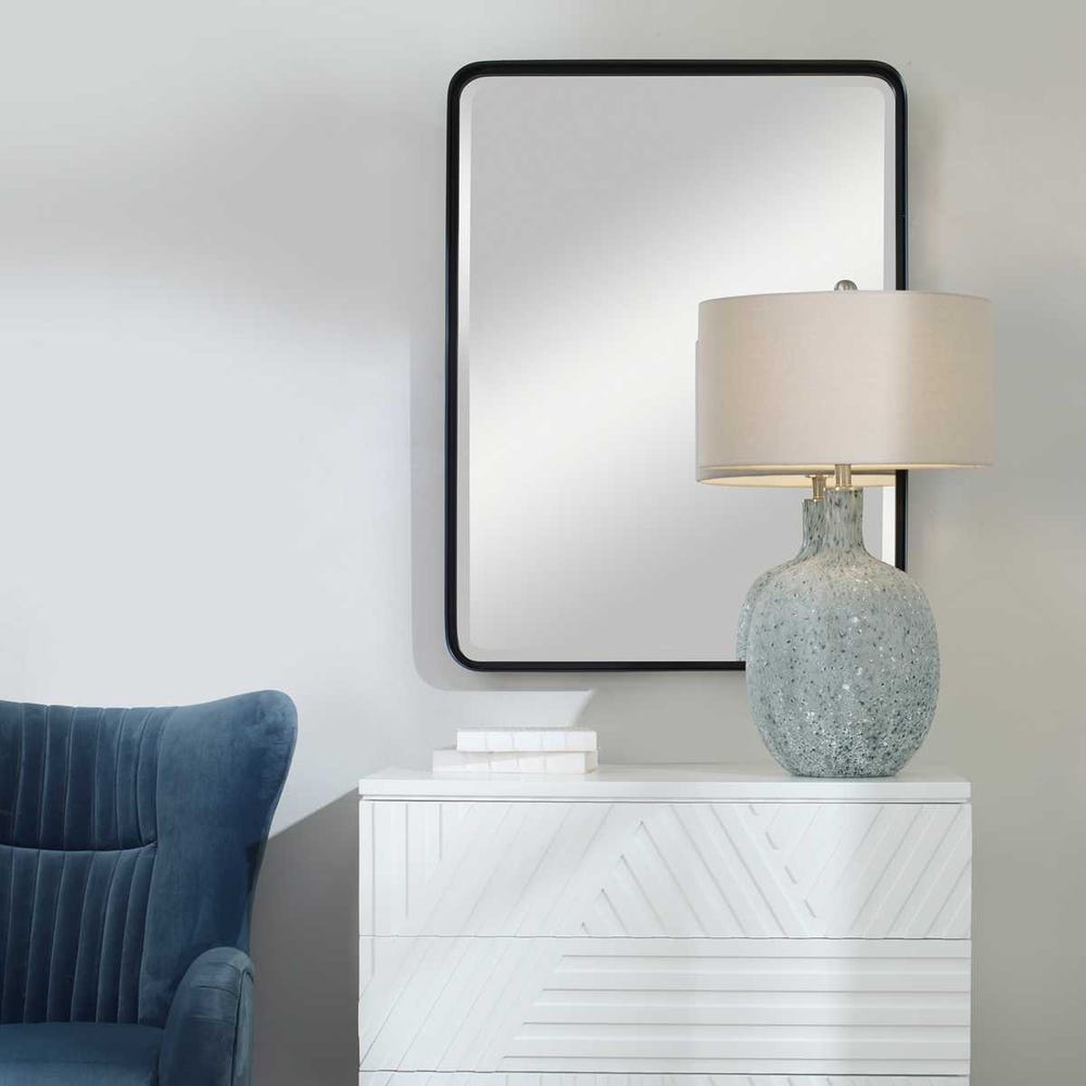 Uttermost Crofton Sleek Satin Black Mirror - Image 2