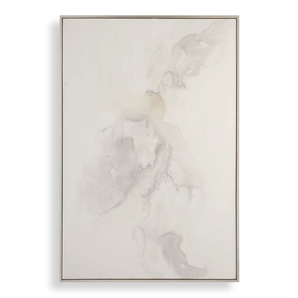 Uttermost Evaporate Beige And Light Gray Hand Painted Canvas - Image 2