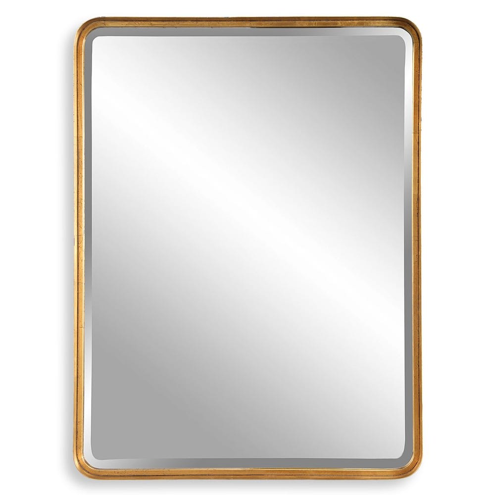 Uttermost Crofton Antique Brass Mirror - Image 3