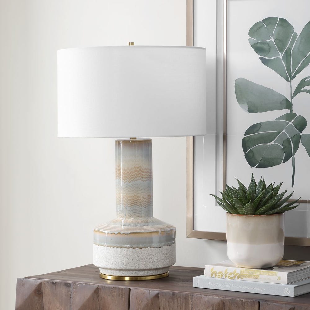 Uttermost Armitage Hues Of Blue, Brown & Yellow Table Lamp - Image 2