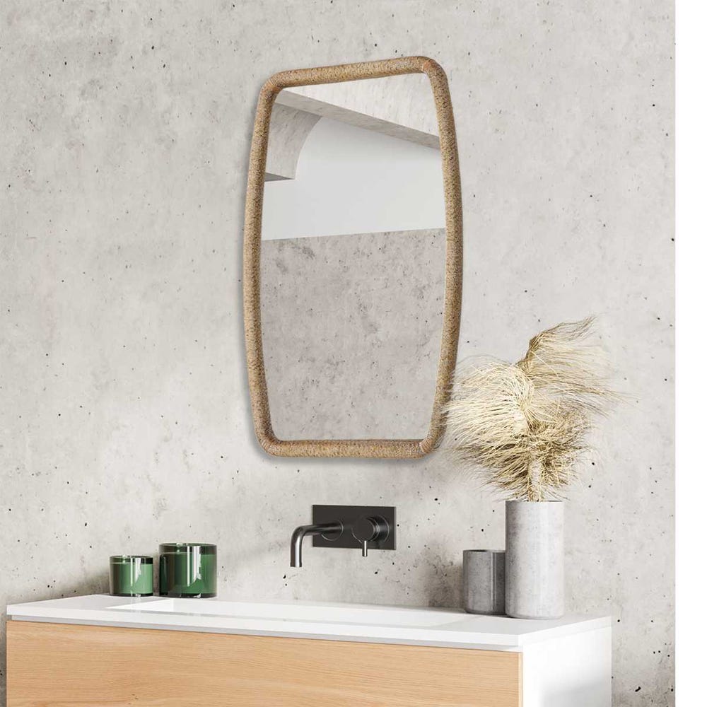 Uttermost Tiki Wooden Wrapped Rattan Mirror - Image 3