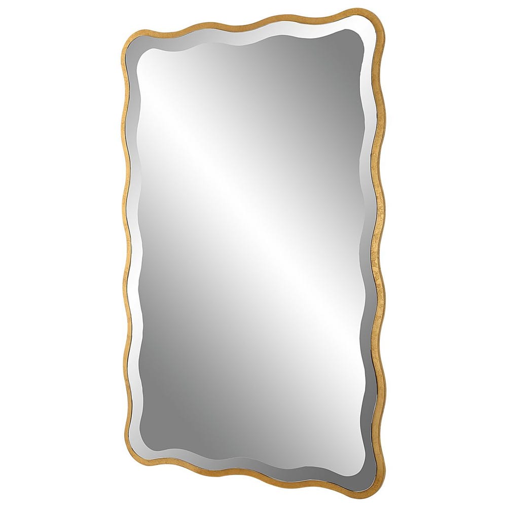 Uttermost Aneta Antique Gold Scalloped Edge Mirror - Image 3
