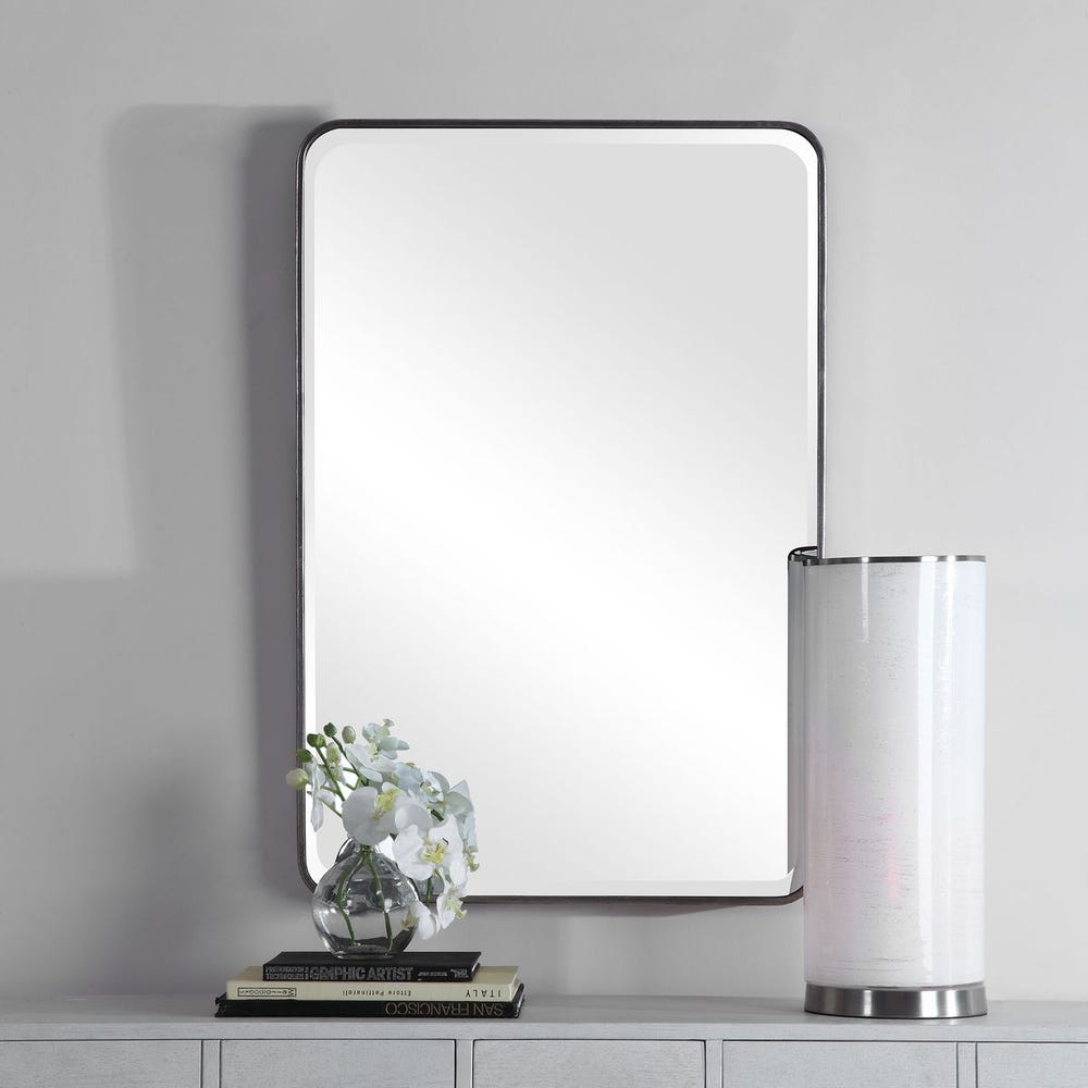 Uttermost Aramis Distressed Silver Leaf Rectangular Mirror - Image 2