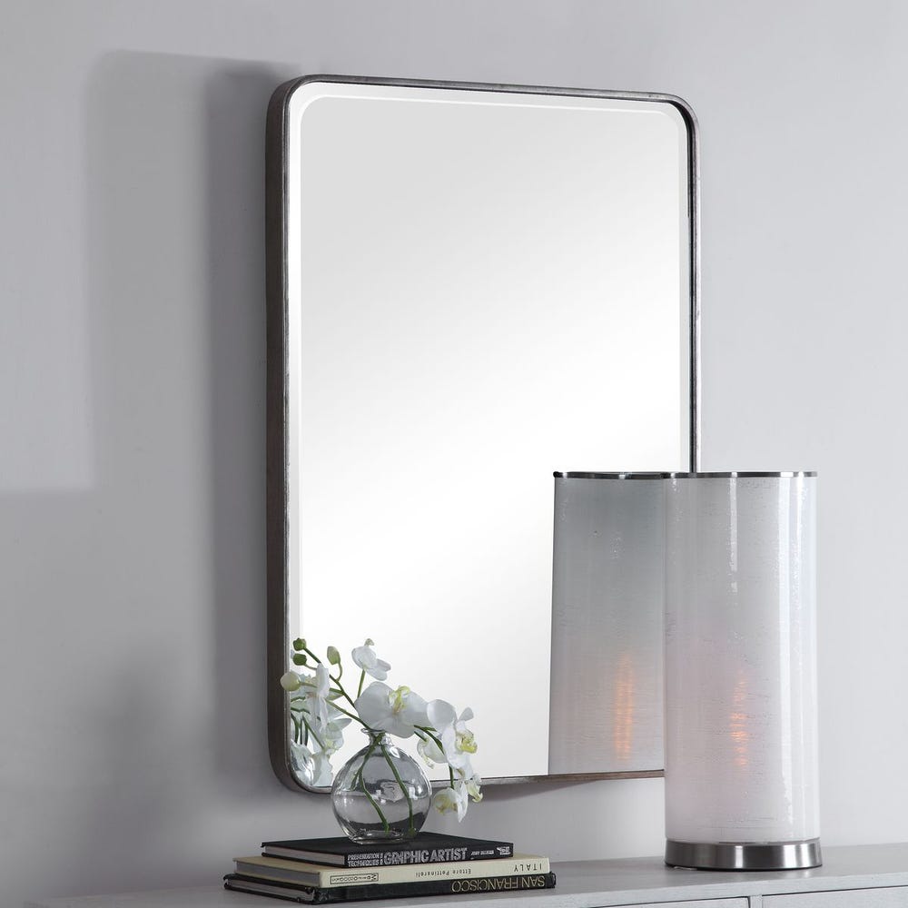 Uttermost Aramis Distressed Silver Leaf Rectangular Mirror - Image 3