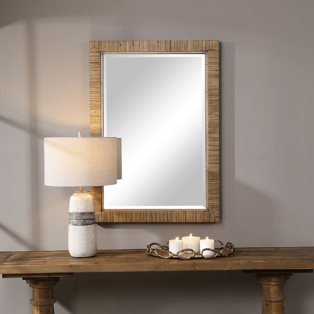 Uttermost Cape Natural Rattan Wrapped Mirror - Image 1