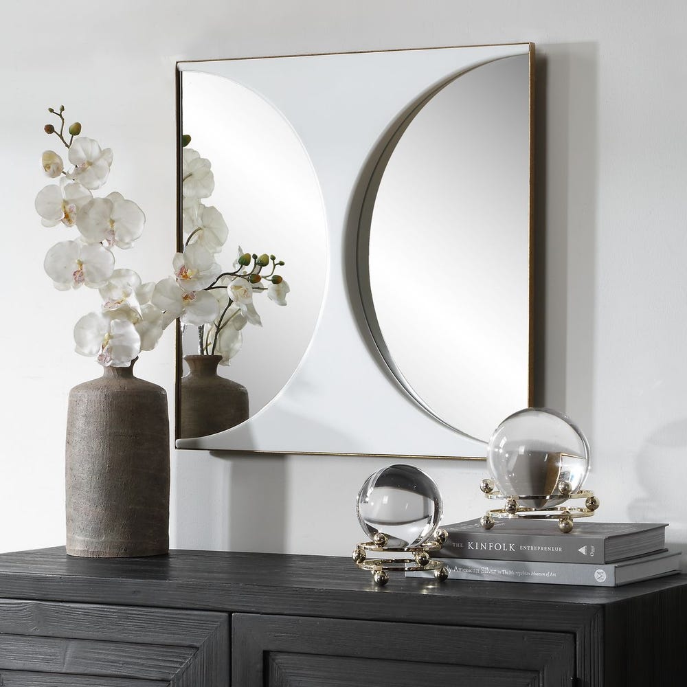 Uttermost New Moon Crisp White Wall Decor - Image 2