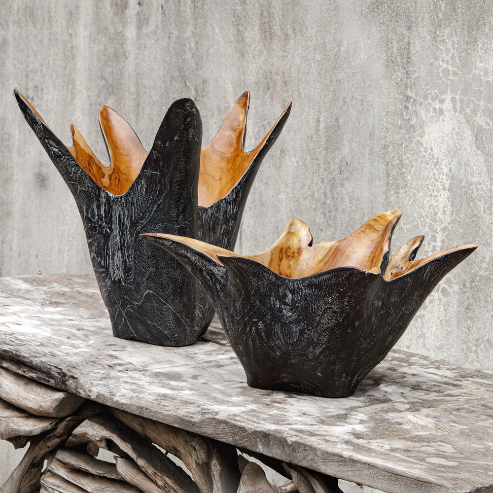 Uttermost Starpetal Bowls ~ Set Of 2 ~ Indoor And Outdoor Use - Image 1