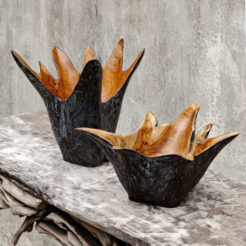 Uttermost Starpetal Bowls ~ Set Of 2 ~ Indoor And Outdoor Use - Image 2