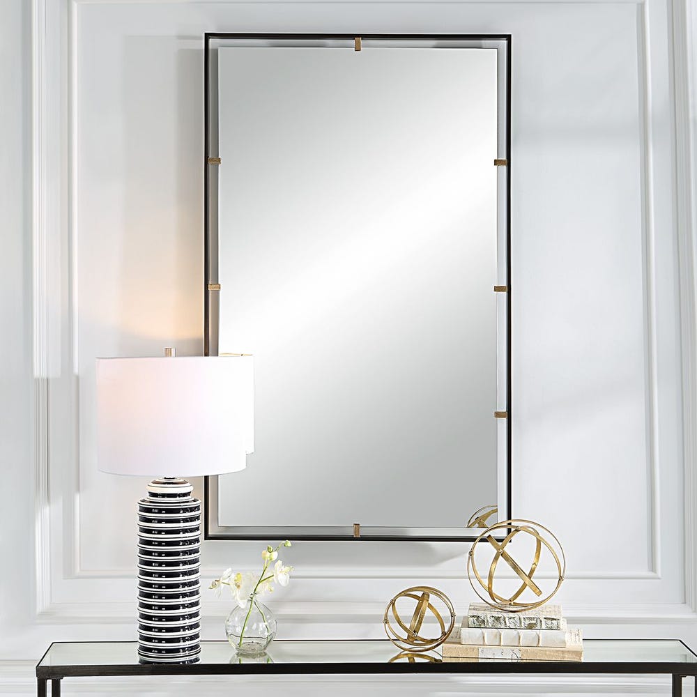 Uttermost Egon Iron Framed Bronze Mirror - Image 1