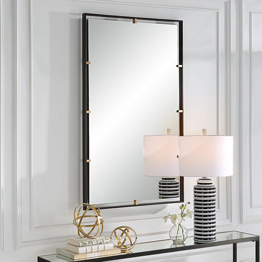 Uttermost Egon Iron Framed Bronze Mirror - Image 2