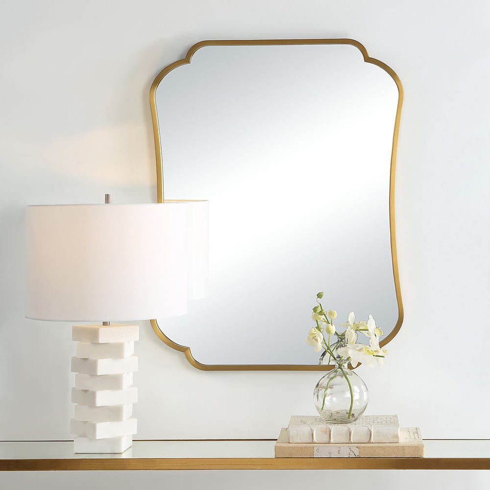 Uttermost Athena Stainless Steel Framed Mirror - Image 2