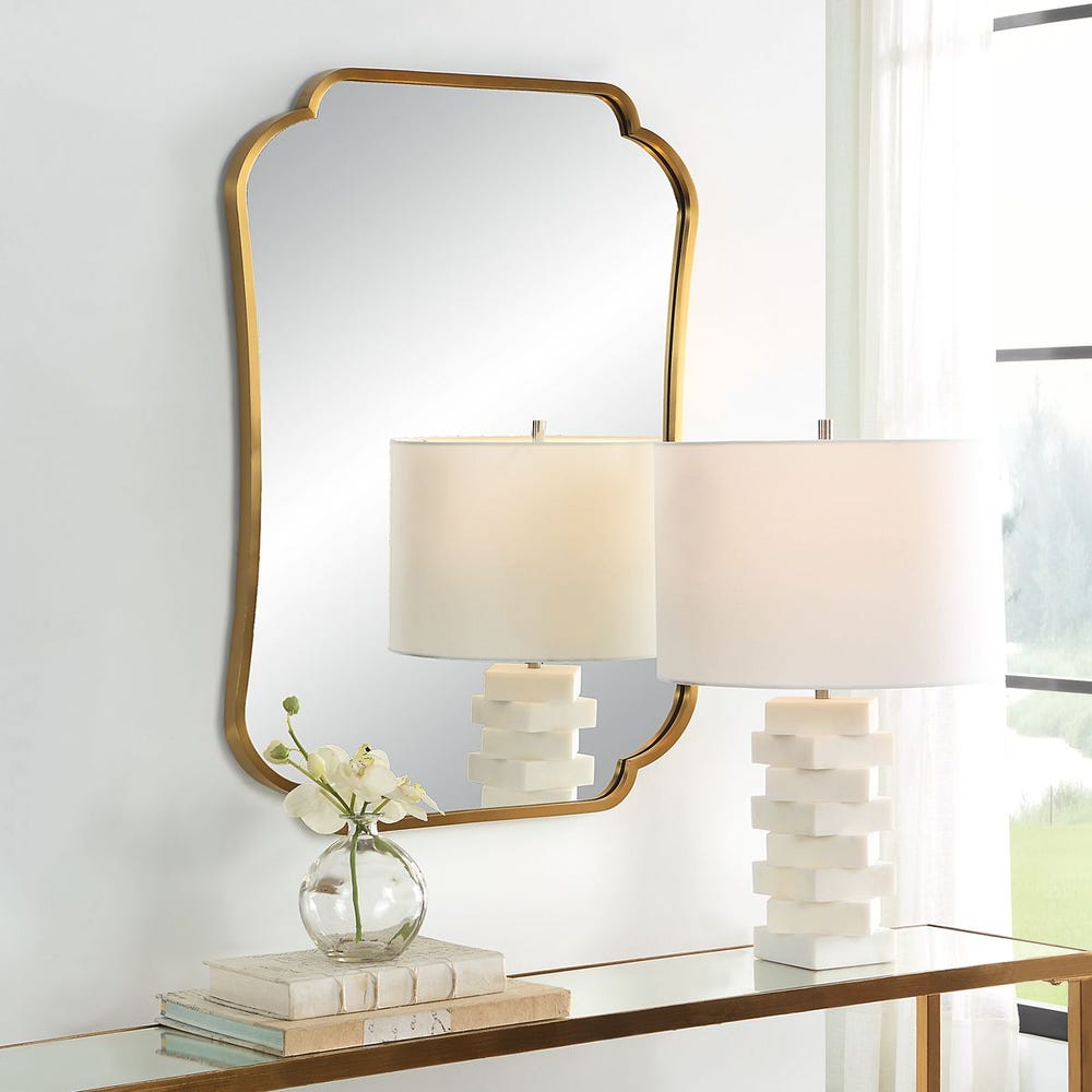 Uttermost Athena Stainless Steel Framed Mirror - Image 3